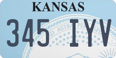 KS license plate 345IYV
