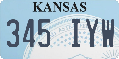 KS license plate 345IYW