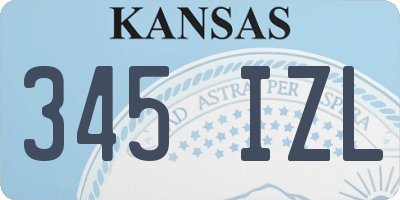 KS license plate 345IZL
