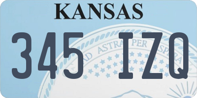 KS license plate 345IZQ