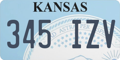 KS license plate 345IZV