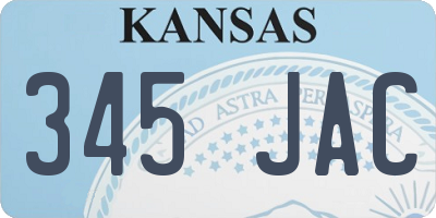 KS license plate 345JAC
