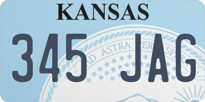 KS license plate 345JAG