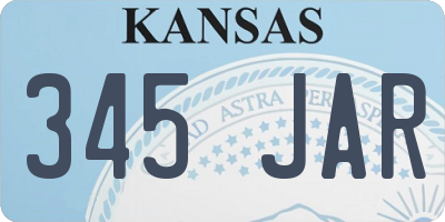 KS license plate 345JAR