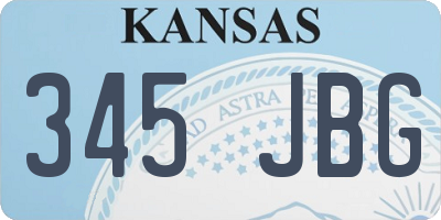 KS license plate 345JBG
