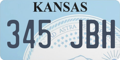 KS license plate 345JBH