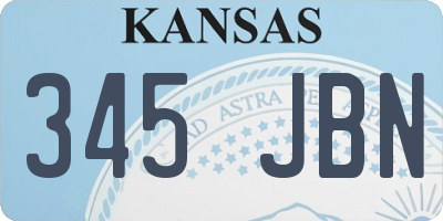 KS license plate 345JBN