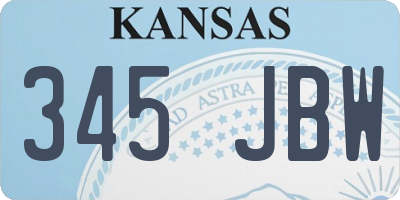 KS license plate 345JBW