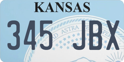 KS license plate 345JBX