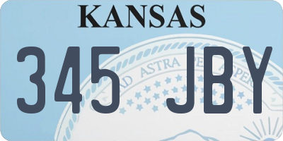 KS license plate 345JBY