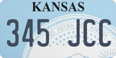 KS license plate 345JCC