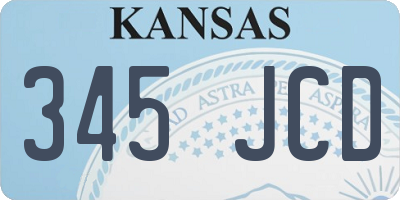 KS license plate 345JCD