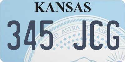 KS license plate 345JCG