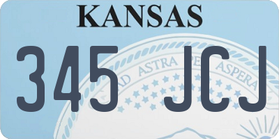 KS license plate 345JCJ