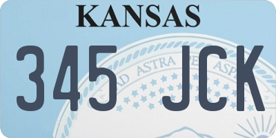 KS license plate 345JCK