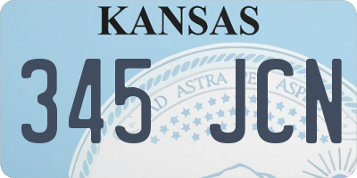 KS license plate 345JCN