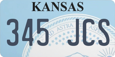 KS license plate 345JCS
