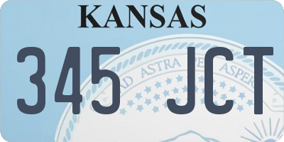 KS license plate 345JCT