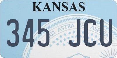 KS license plate 345JCU
