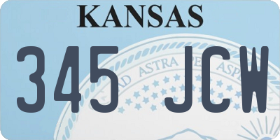 KS license plate 345JCW