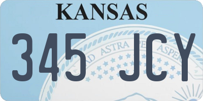 KS license plate 345JCY