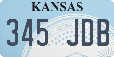 KS license plate 345JDB