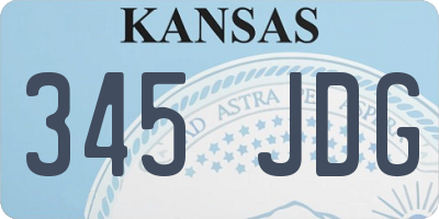 KS license plate 345JDG