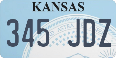 KS license plate 345JDZ