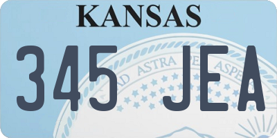 KS license plate 345JEA