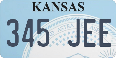 KS license plate 345JEE