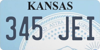 KS license plate 345JEI