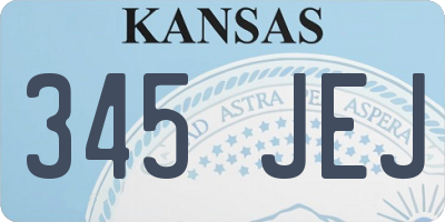 KS license plate 345JEJ