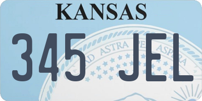 KS license plate 345JEL