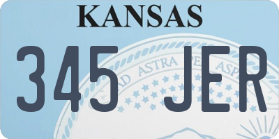 KS license plate 345JER