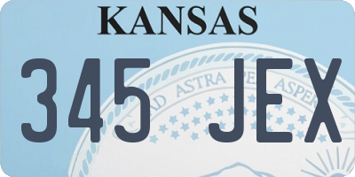 KS license plate 345JEX