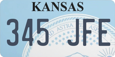 KS license plate 345JFE