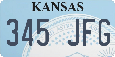 KS license plate 345JFG