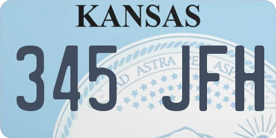 KS license plate 345JFH