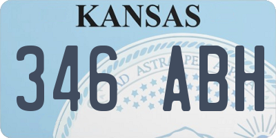 KS license plate 346ABH