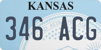 KS license plate 346ACG