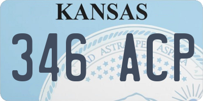 KS license plate 346ACP
