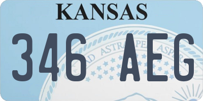 KS license plate 346AEG