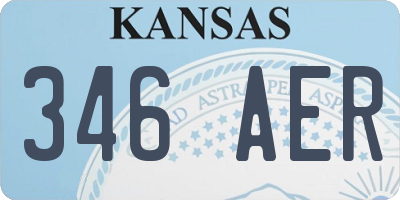 KS license plate 346AER
