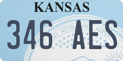 KS license plate 346AES