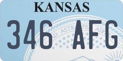 KS license plate 346AFG