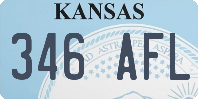 KS license plate 346AFL