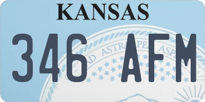 KS license plate 346AFM