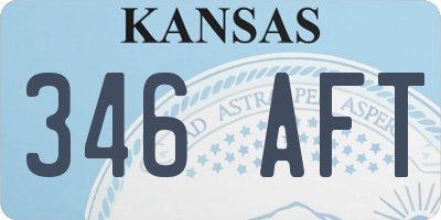 KS license plate 346AFT
