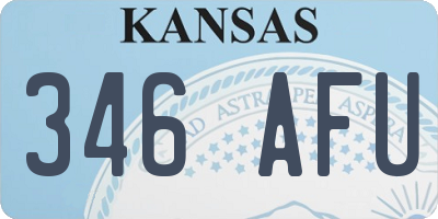 KS license plate 346AFU