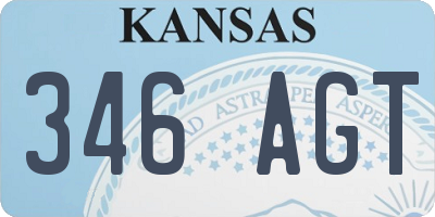 KS license plate 346AGT